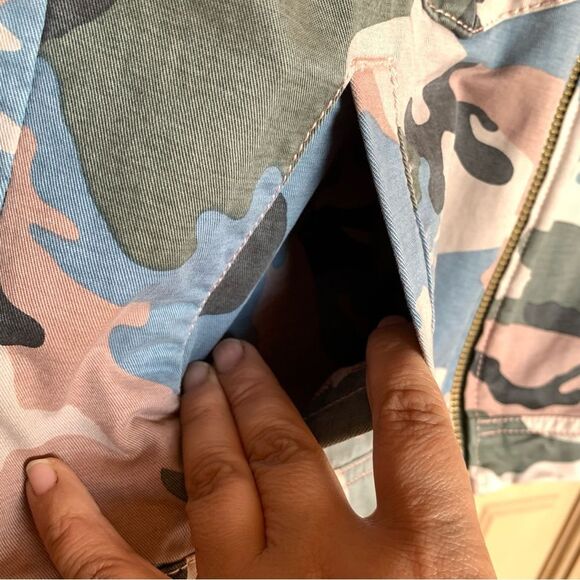 ZADIG & VOLTAIRE Kavy Camou Brode Jacket Green Camo Skull Embroidery Bomber Wool - Picture 7 of 16